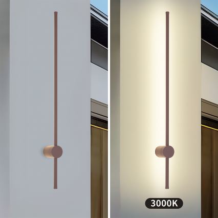 Brilagi - LED vonkajšie nástenné svietidlo AURA LED/20W/230V 3000K IP54 97 cm hnedé CRI 90