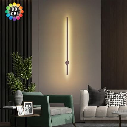 Brilagi - LED vonkajšie nástenné svietidlo AURA LED/20W/230V 3000K IP54 97 cm hnedé CRI 90