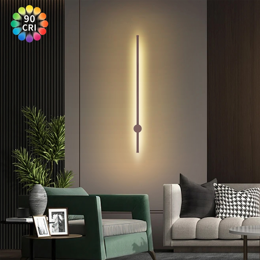 Brilagi - LED vonkajšie nástenné svietidlo AURA LED/20W/230V 3000K IP54 97 cm hnedé CRI 90