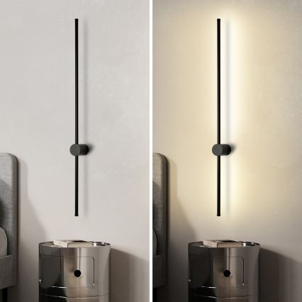Brilagi - LED vonkajšie nástenné svietidlo AURA LED/20W/230V 3000K IP54 97 cm čierne CRI 90
