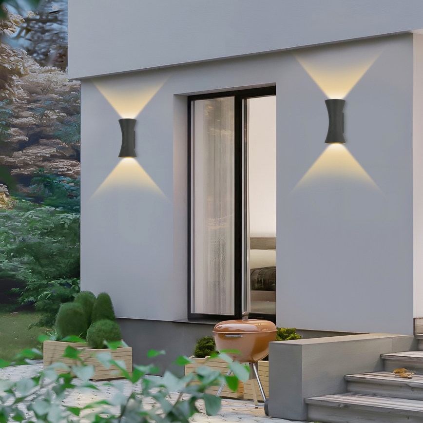 Brilagi - LED vonkajšie nástenné svietidlo BICON LED/10W/230V antracit IP44