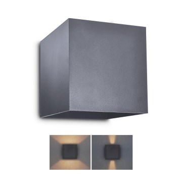 Brilagi - LED Vonkajšie nástenné svietidlo CUBE LED/6W/230V antracit IP54