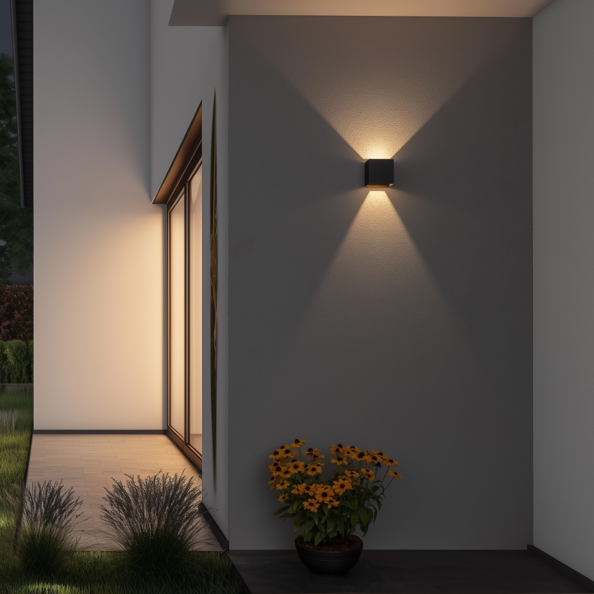 Brilagi - LED Vonkajšie nástenné svietidlo CUBE LED/6W/230V antracit IP54