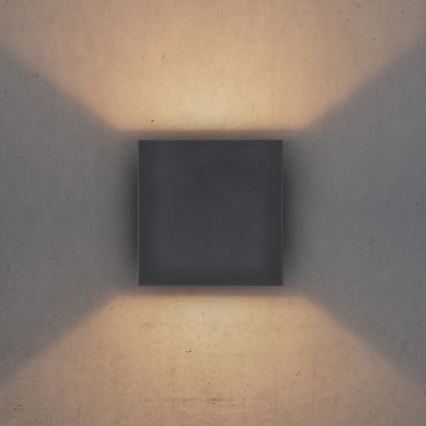 Brilagi - LED Vonkajšie nástenné svietidlo CUBE LED/6W/230V antracit IP54