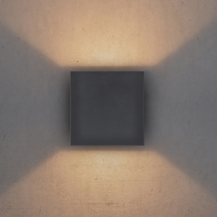 Brilagi - LED Vonkajšie nástenné svietidlo CUBE LED/6W/230V antracit IP54