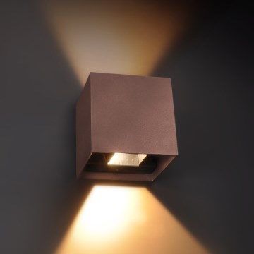 Brilagi - LED Vonkajšie nástenné svietidlo CUBE LED/6W/230V hnedé IP54