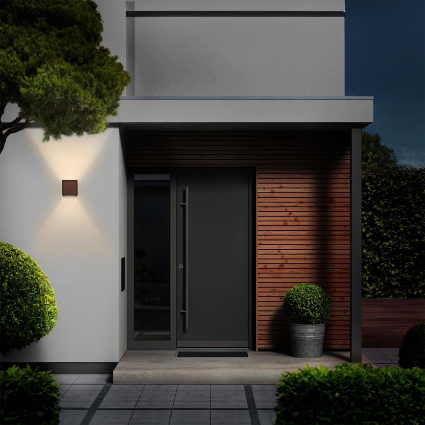 Brilagi - LED Vonkajšie nástenné svietidlo CUBE LED/6W/230V hnedé IP54