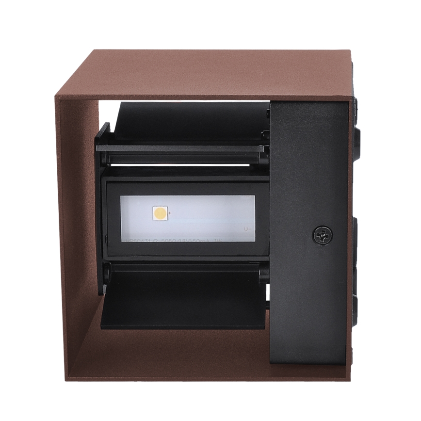 Brilagi - LED Vonkajšie nástenné svietidlo CUBE LED/6W/230V hnedé IP54