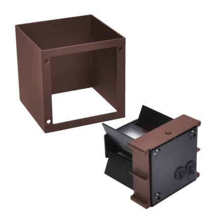 Brilagi - LED Vonkajšie nástenné svietidlo CUBE LED/6W/230V hnedé IP54