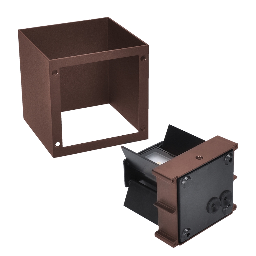 Brilagi - LED Vonkajšie nástenné svietidlo CUBE LED/6W/230V hnedé IP54