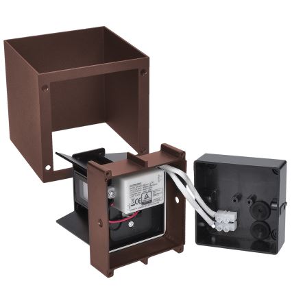 Brilagi - LED Vonkajšie nástenné svietidlo CUBE LED/6W/230V hnedé IP54