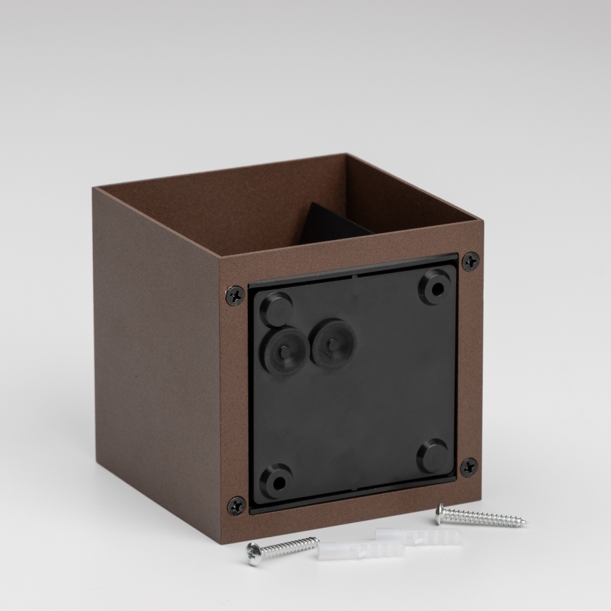 BRILAGI - LED Vonkajšie nástenné svietidlo CUBE LED/6W/230V hnedé IP54