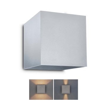 Brilagi - LED Vonkajšie nástenné svietidlo CUBE LED/6W/230V šedá IP54