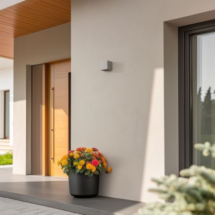 Brilagi - LED Vonkajšie nástenné svietidlo CUBE LED/6W/230V šedá IP54