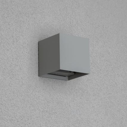 Brilagi - LED Vonkajšie nástenné svietidlo CUBE LED/6W/230V šedá IP54