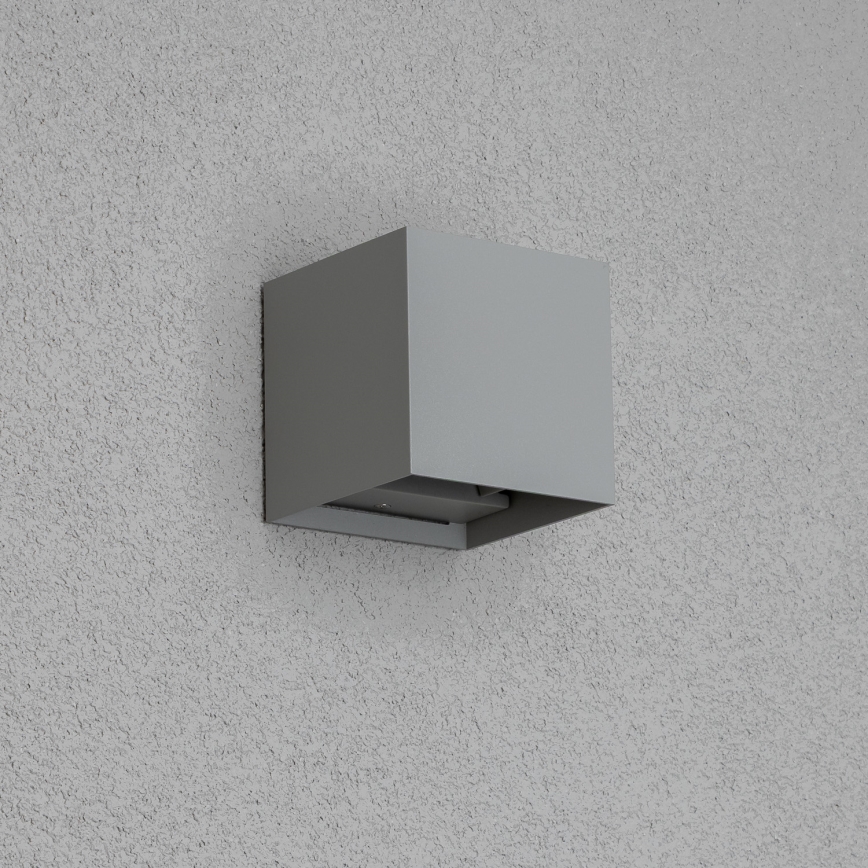Brilagi - LED Vonkajšie nástenné svietidlo CUBE LED/6W/230V šedá IP54