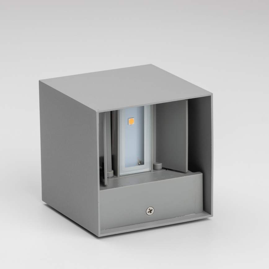 Brilagi - LED Vonkajšie nástenné svietidlo CUBE LED/6W/230V šedá IP54