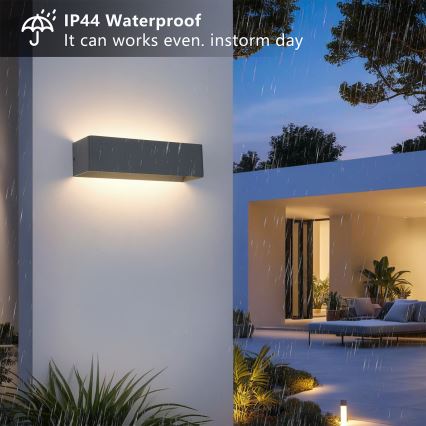 Brilagi - LED vonkajšie nástenné svietidlo DONNANI LED/12W/230V antracit IP44