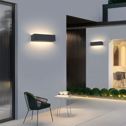 Brilagi - LED vonkajšie nástenné svietidlo DONNANI LED/12W/230V antracit IP44