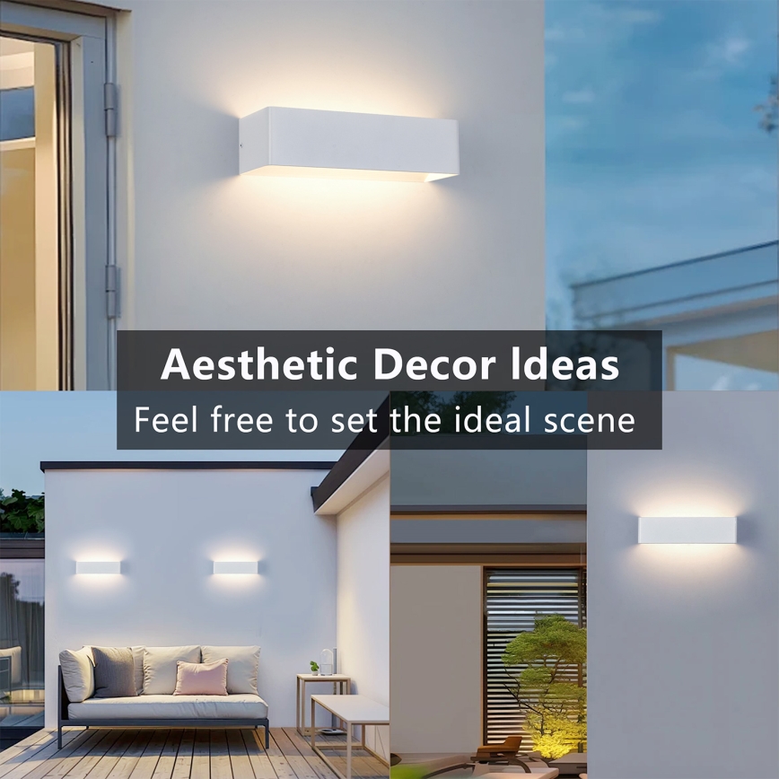 Brilagi - LED vonkajšie nástenné svietidlo DONNANI LED/12W/230V biela IP44