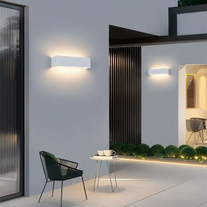 Brilagi - LED vonkajšie nástenné svietidlo DONNANI LED/12W/230V biela IP44