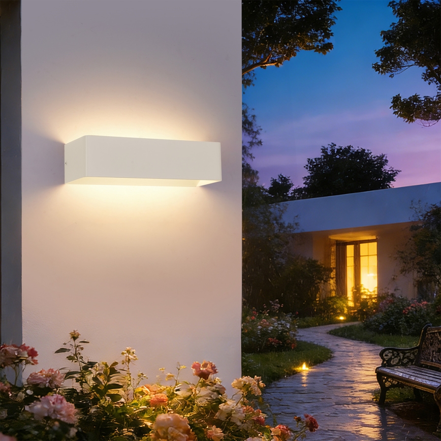 Brilagi - LED vonkajšie nástenné svietidlo DONNANI LED/12W/230V biela IP44
