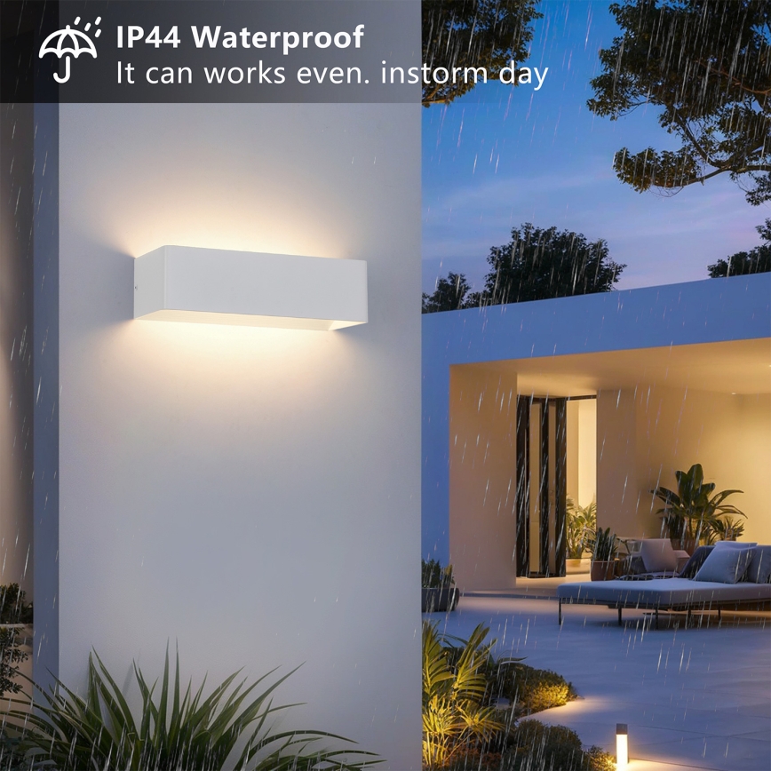 Brilagi - LED vonkajšie nástenné svietidlo DONNANI LED/12W/230V biela IP44