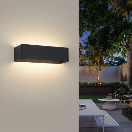 Brilagi - LED Vonkajšie nástenné svietidlo DONNANI LED/12W/230V čierna IP44