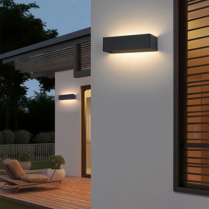 Brilagi - LED Vonkajšie nástenné svietidlo DONNANI LED/12W/230V čierna IP44