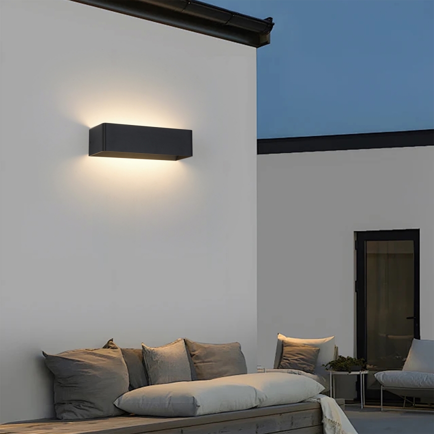 Brilagi - LED Vonkajšie nástenné svietidlo DONNANI LED/12W/230V čierna IP44