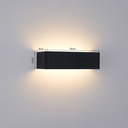 Brilagi - LED Vonkajšie nástenné svietidlo DONNANI LED/12W/230V čierna IP44