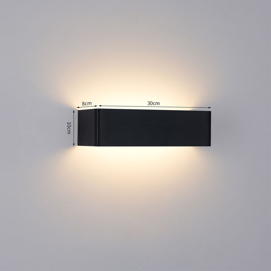 Brilagi - LED Vonkajšie nástenné svietidlo DONNANI LED/12W/230V čierna IP44