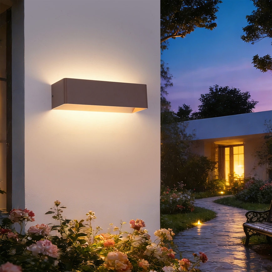 Brilagi - LED vonkajšie nástenné svietidlo DONNANI LED/12W/230V hnedé IP44