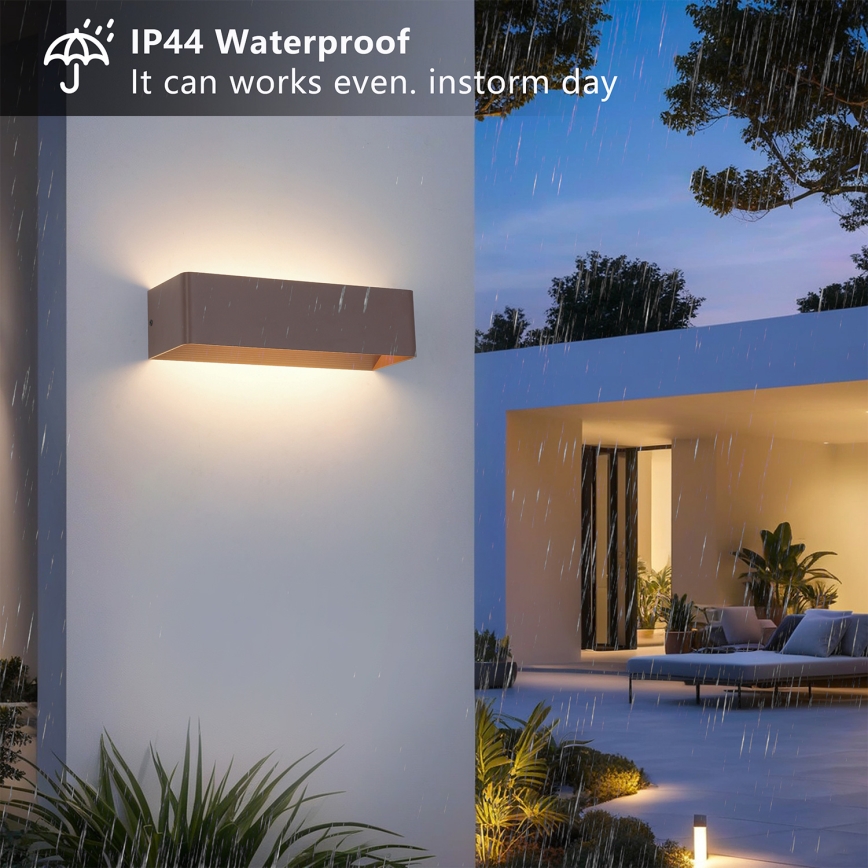 Brilagi - LED vonkajšie nástenné svietidlo DONNANI LED/12W/230V hnedé IP44