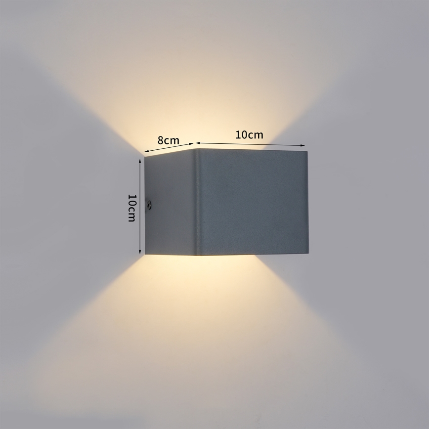 Brilagi - LED Vonkajšie nástenné svietidlo DONNANI LED/5W/230V 10 cm antracit IP44