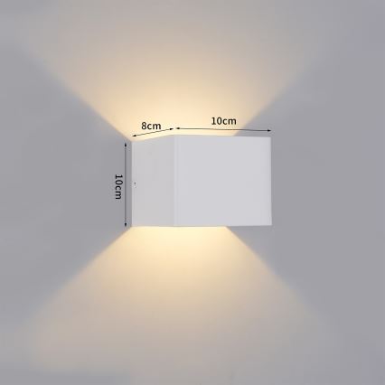 Brilagi - LED vonkajšie nástenné svietidlo DONNANI LED/5W/230V 10 cm biela IP44