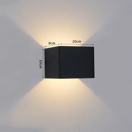 Brilagi - LED vonkajšie nástenné svietidlo DONNANI LED/5W/230V 10 cm čierne IP44