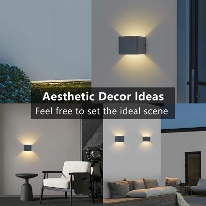 Brilagi - LED vonkajšie nástenné svietidlo DONNANI LED/5W/230V antracit IP44
