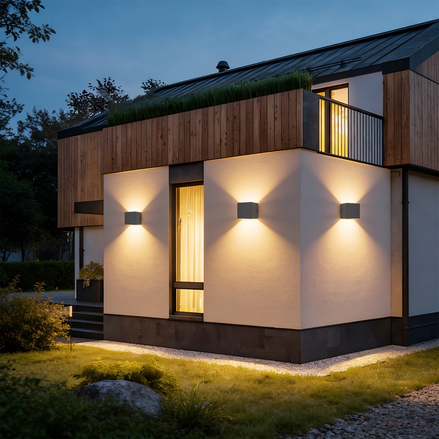 Brilagi - LED vonkajšie nástenné svietidlo DONNANI LED/5W/230V antracit IP44