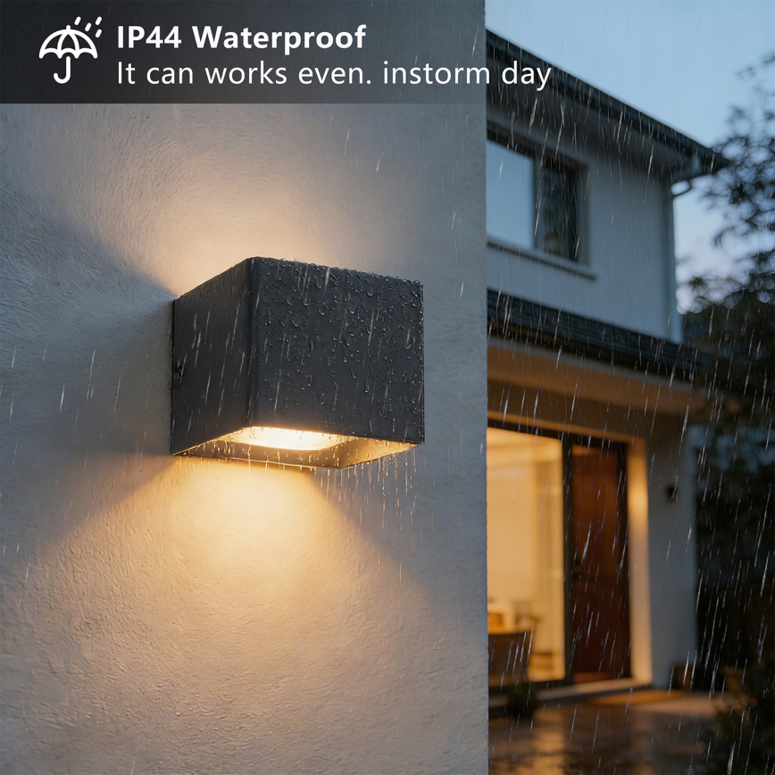 Brilagi - LED vonkajšie nástenné svietidlo DONNANI LED/5W/230V čierne IP44