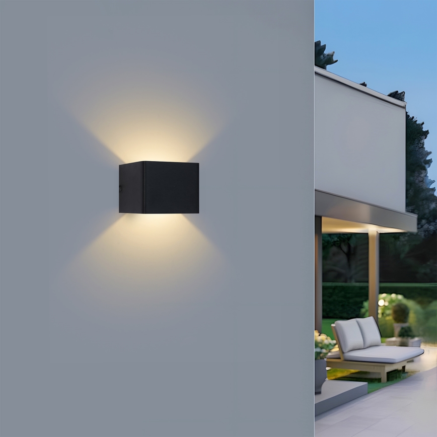 Brilagi - LED vonkajšie nástenné svietidlo DONNANI LED/5W/230V čierne IP44