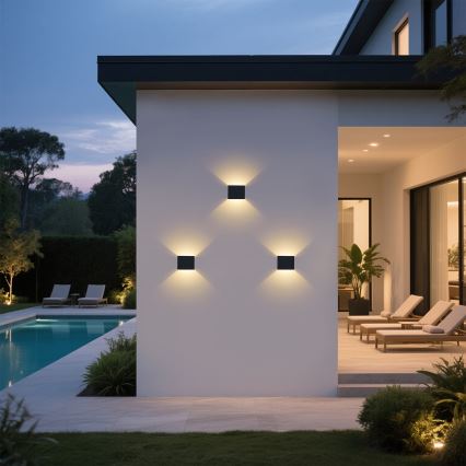 Brilagi - LED vonkajšie nástenné svietidlo DONNANI LED/5W/230V čierne IP44