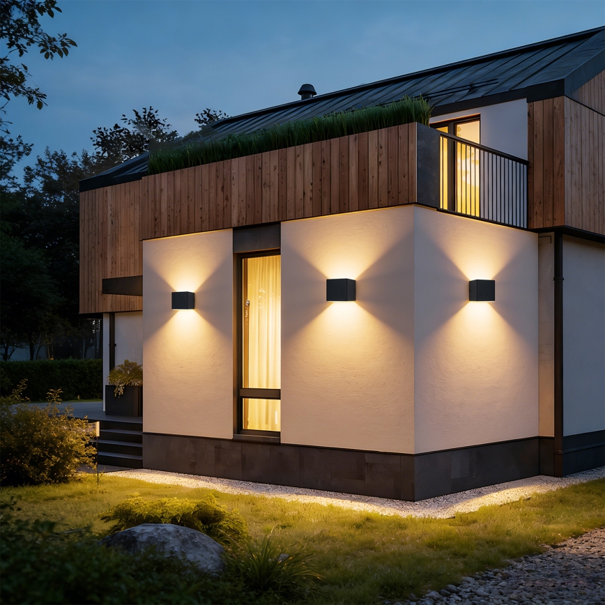 Brilagi - LED vonkajšie nástenné svietidlo DONNANI LED/5W/230V čierne IP44