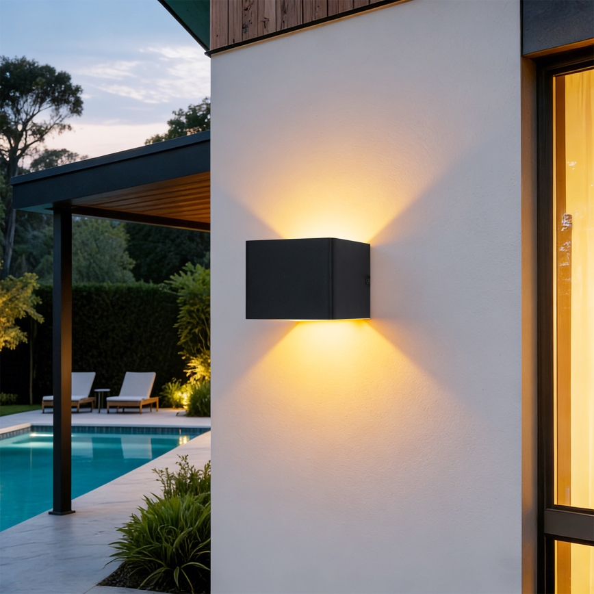 Brilagi - LED vonkajšie nástenné svietidlo DONNANI LED/5W/230V čierne IP44