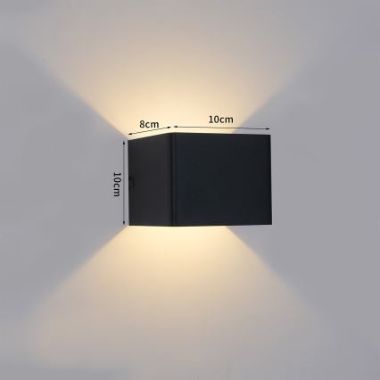 Brilagi - LED vonkajšie nástenné svietidlo DONNANI LED/5W/230V čierne IP44