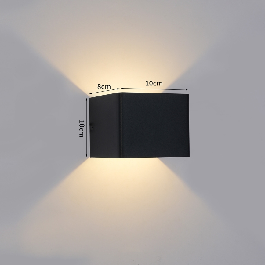 Brilagi - LED vonkajšie nástenné svietidlo DONNANI LED/5W/230V čierne IP44