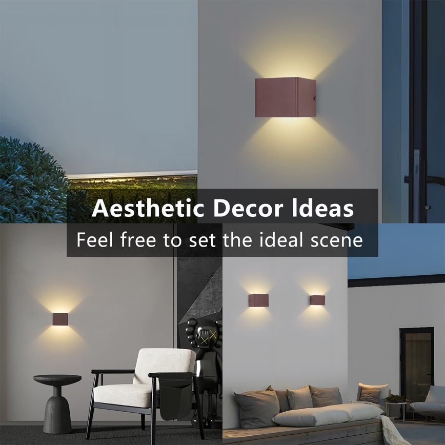 Brilagi - LED vonkajšie nástenné svietidlo DONNANI LED/5W/230V hnedé IP44