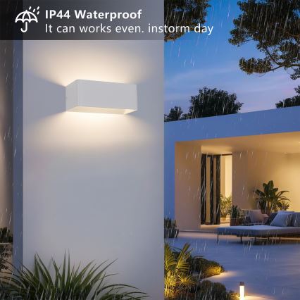 Brilagi - LED vonkajšie nástenné svietidlo DONNANI LED/7W/230V 20 cm biele IP44