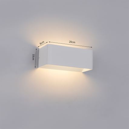 Brilagi - LED vonkajšie nástenné svietidlo DONNANI LED/7W/230V 20 cm biele IP44