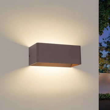 Brilagi - LED Vonkajšie nástenné svietidlo DONNANI LED/7W/230V 20 cm hnedá IP44